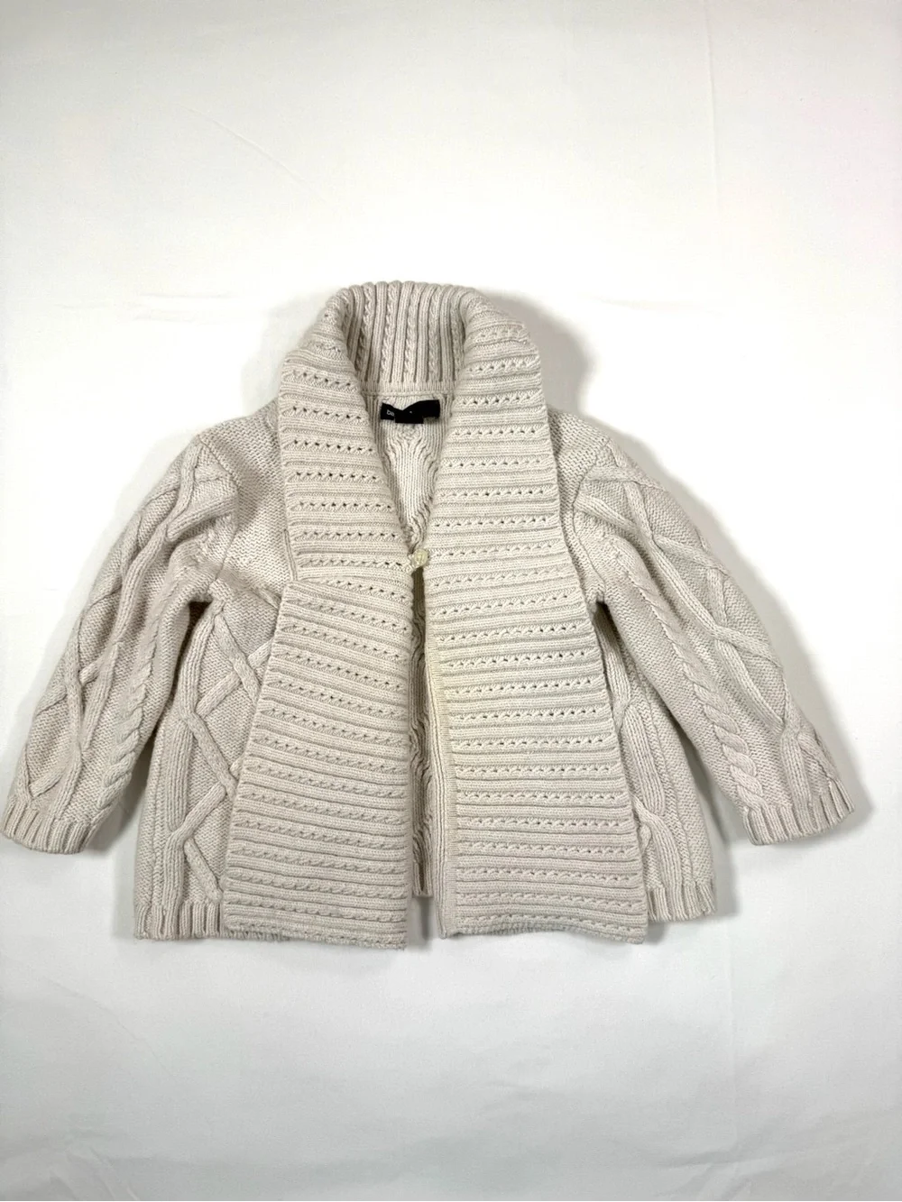 BABYGAP Fisherman Cable Knit Shawl Collar Cardigan Sweater 12-18M Coastal